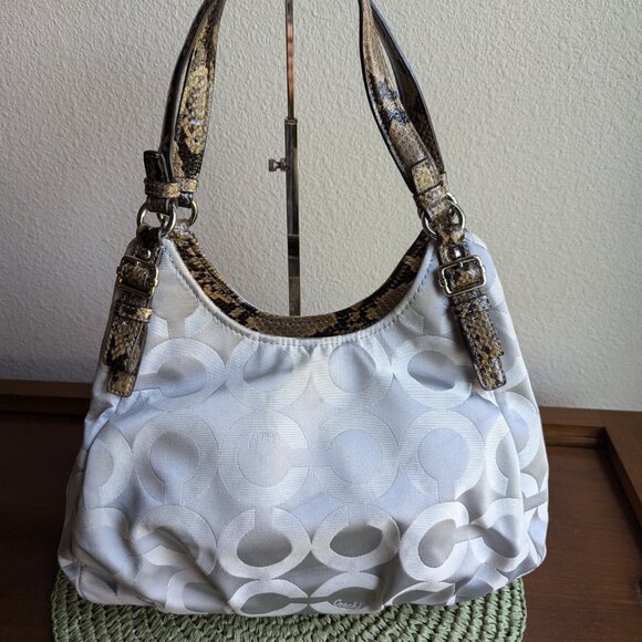 Vintage Coach A1273-17689 Madison OP Art Sateen Maggie Shoulder Bag Y2K Fashion - Picture 3 of 11